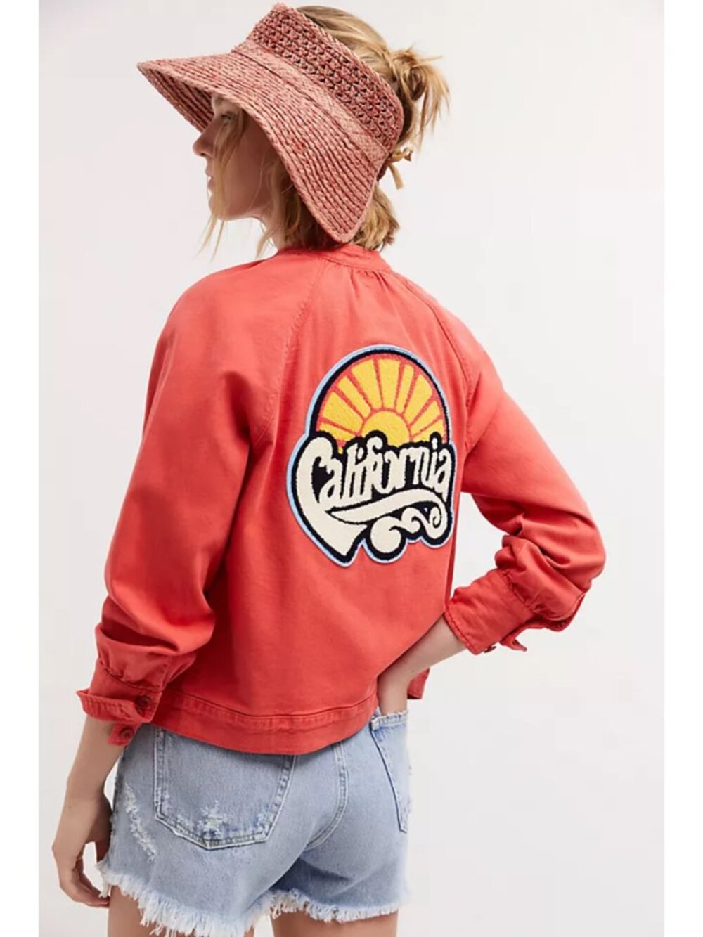 MOTHER The Gatherer California Dreamin' Embroidered Jacket in Bittersweet